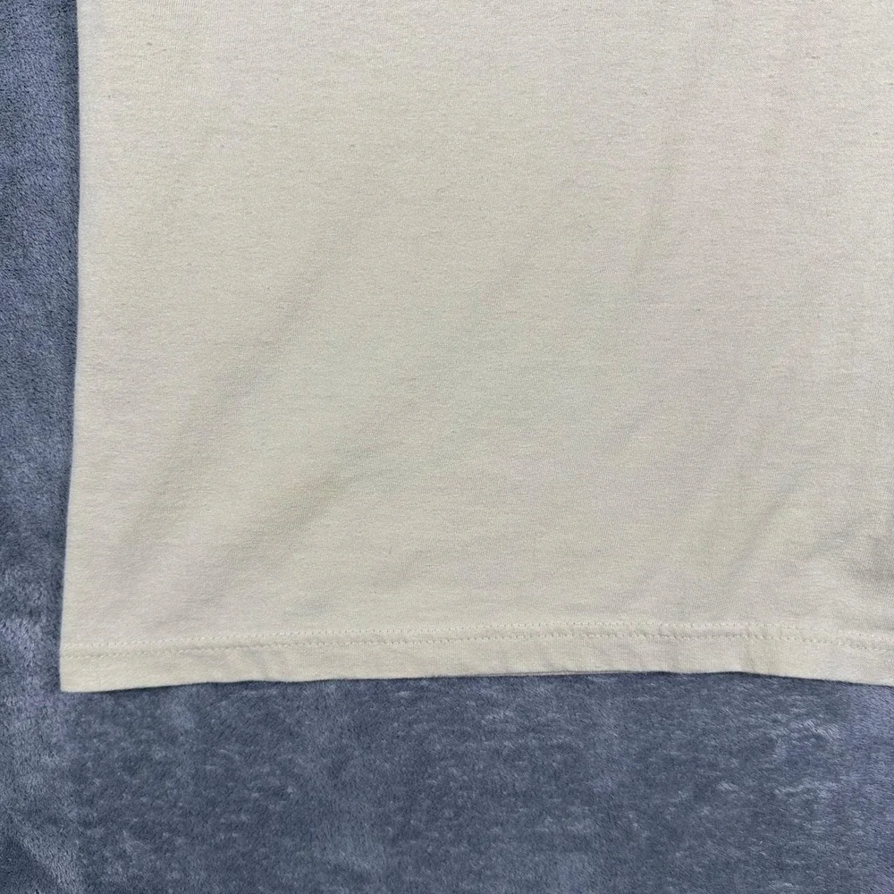 VINTAGE 90s Myrtle Beach Club Puff Print T-Shirt Mens XXL Cream‎ Made in USA